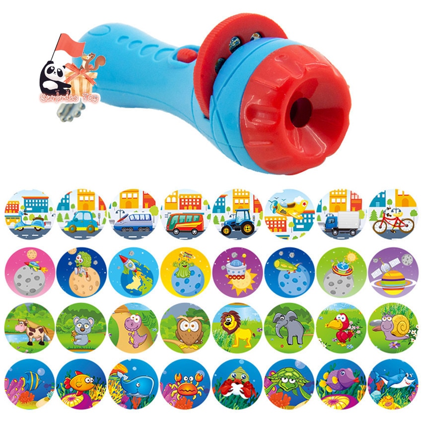 1PCS Baby Sleeping Story Flashlight Projector Lamp Toys Early Education Toy for Kid Holiday Birthday Xmas Gift 2020 Light Up Toy