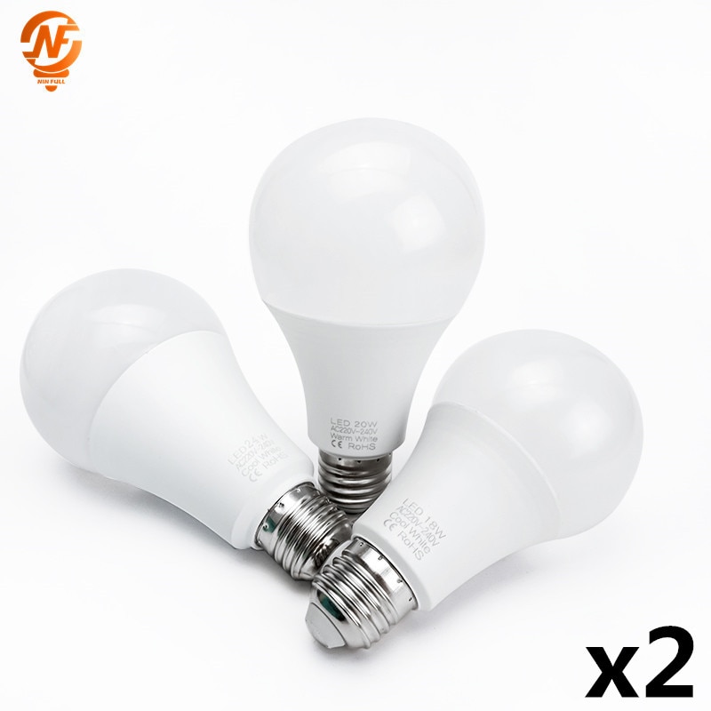 2pcs/lot LED E14 LED Bulb E27 LED Lamp AC 220V 230V 240V 3W 6W 9W 12W 15W 18W 20W Lampada LED Spotlight Table Lamp Lamps Light