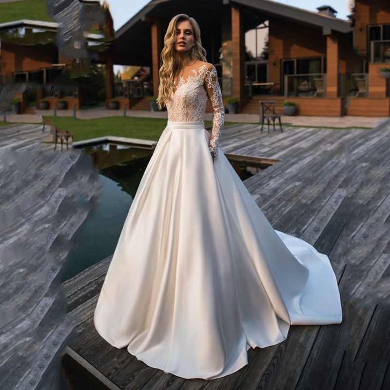 robe de mariee satin wedding dress платье wedding party Dress vestido novia Robe De Soiree свадебные платья bride to be