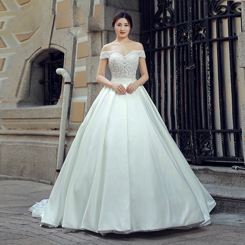 J66496 Jancember White V-neck Off The Shoulder Celebrity Evening Dresses Lace Up Back Appliques Ceremony Dresses Robes De Soirée