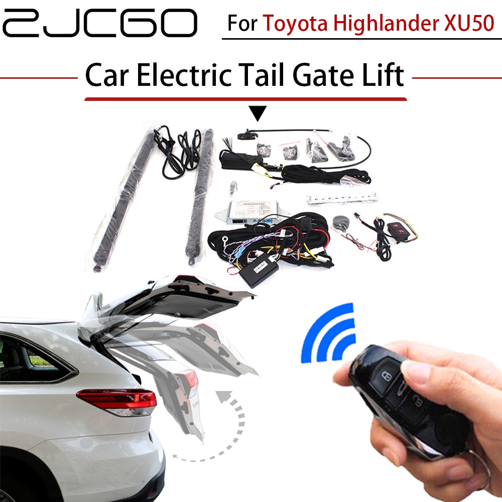 ZJCGO Car Electric Tail Gate Lift Trunk Rear Door Assist System for Toyota Highlander XU50 Original Car key Remote Control