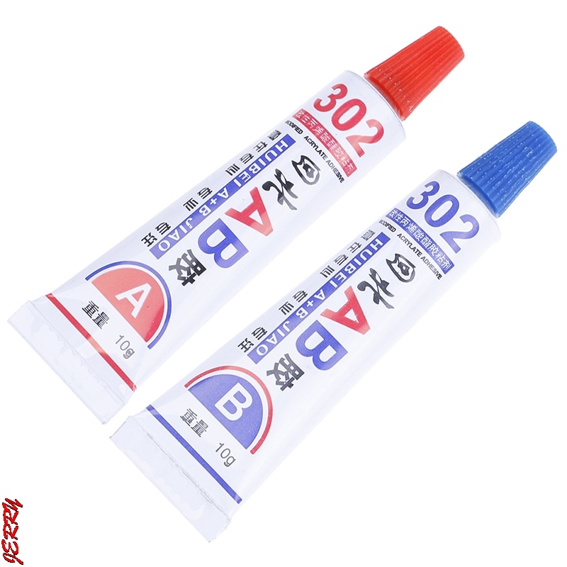 2pcs Super Strong A/B Glue Epoxy Clear Glue Adhesive Resin Immediate Glue Pegame for Fix Metal Wood Glass Ceramics Rigid Plastic