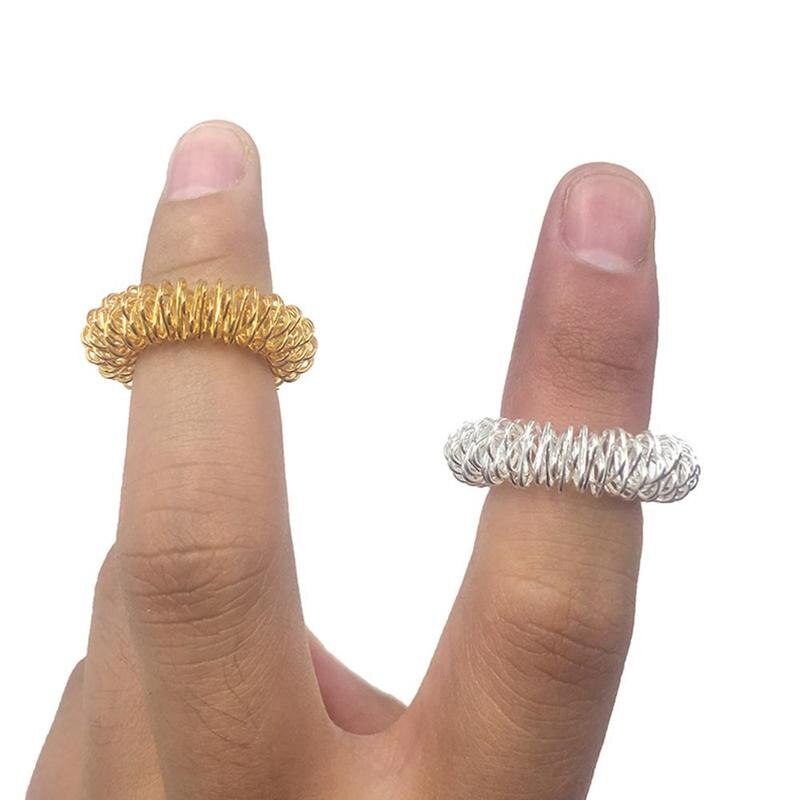 Mini Spring Finger Massager Massage Tool Mini Massager Home Decompression Toy 1pc Random Color