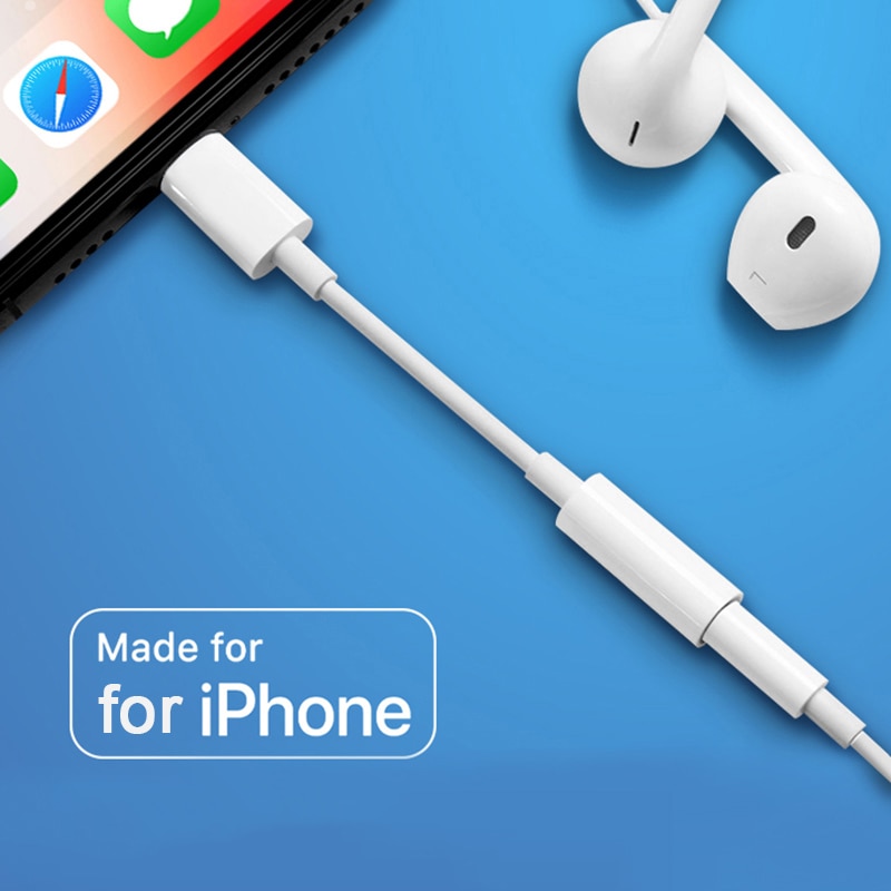 3.5mm Jack Audio Cable Adapter for Phone X XS Max 8 7 11 Earphone Aux Splitter Headphone for I0S Syetem Converter Accessories