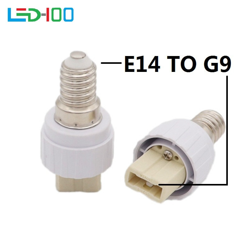 NEW E14 to G9 Lamp Holder Converter Socket 100% Fireproof PC Bulb Base Conversion Adapter for G9 Led Light