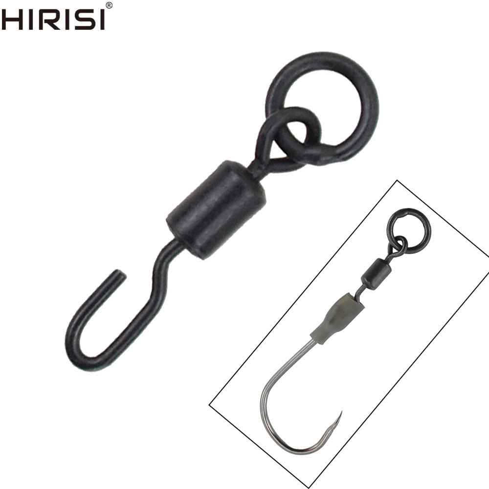 25 Piece Carp Fishing Swivels Snaps with Solid Ring Quick Change Fishing Hook Swivels Accessories