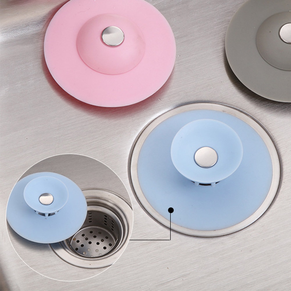 Silicone Circle Sink Strainer Filter Water Stopper Floor Drain Hair Catcher Bathtub Plug Bathroom Kitchen Basin Stopper
