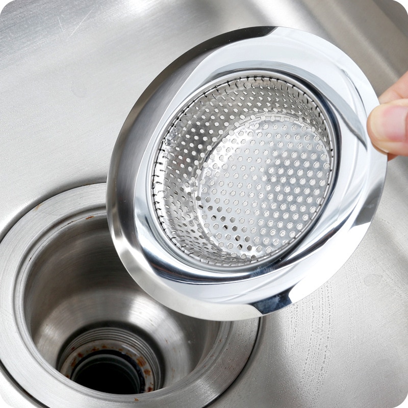 1PC New Stainless Steel Waste Plug Sink Filter Hair Catcher Drains Kitchen Sink Strainer Stopper Bathroom Household Accessories