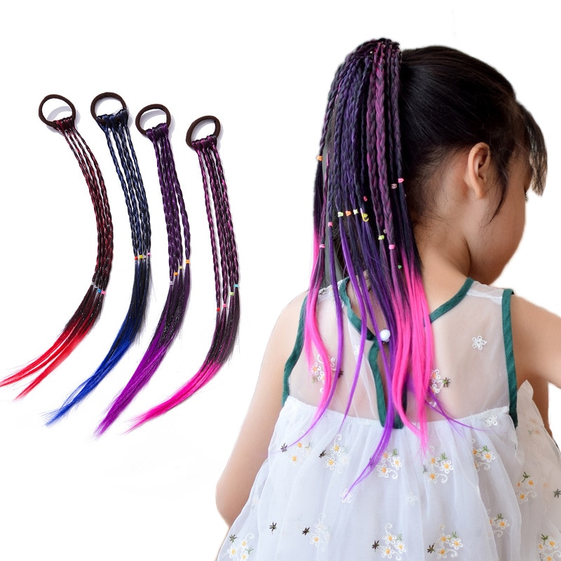 Kid Elastic Ponytail Hair Band Braid Rubber Band Hair Kids Hair Headband Girls Twist Braid Rope Headdress Child