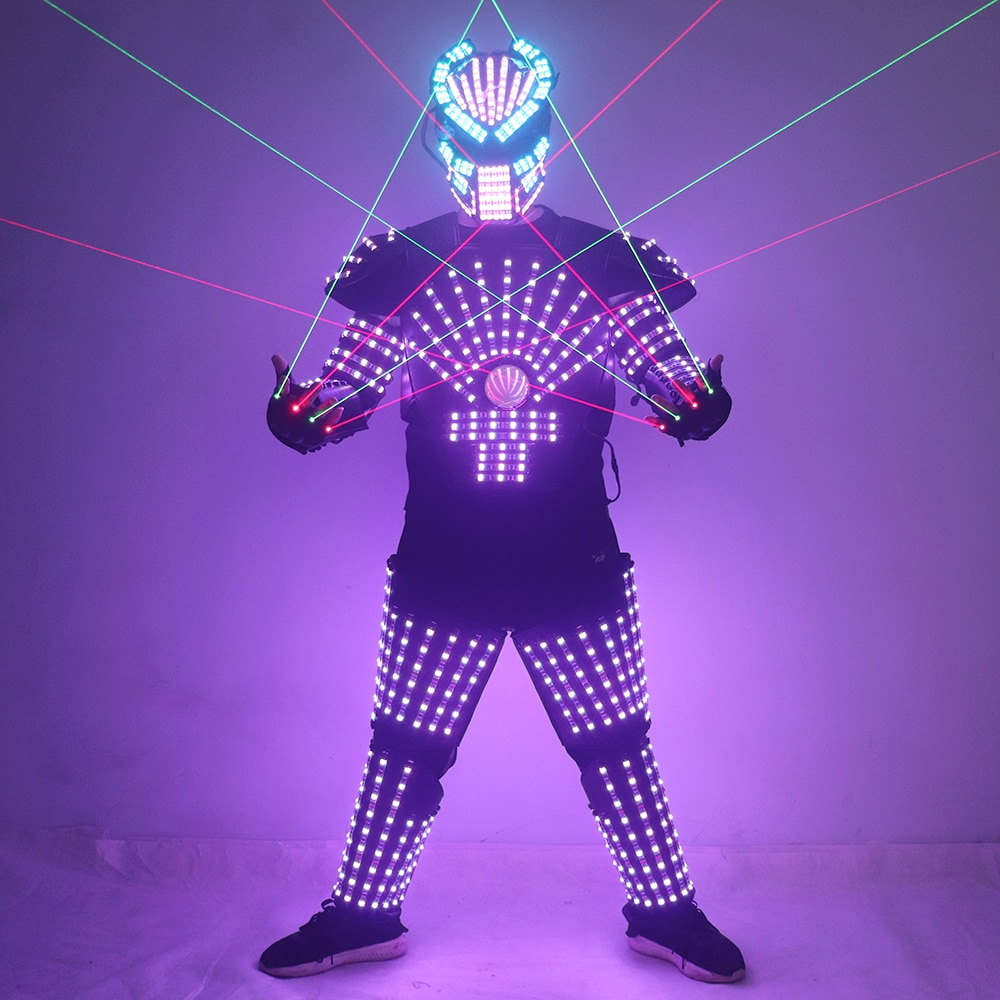 LED Robot Suit Kryoman David Robot Dance Wear LED Lights Luminous Costume Stage Dance Performance Show Dress