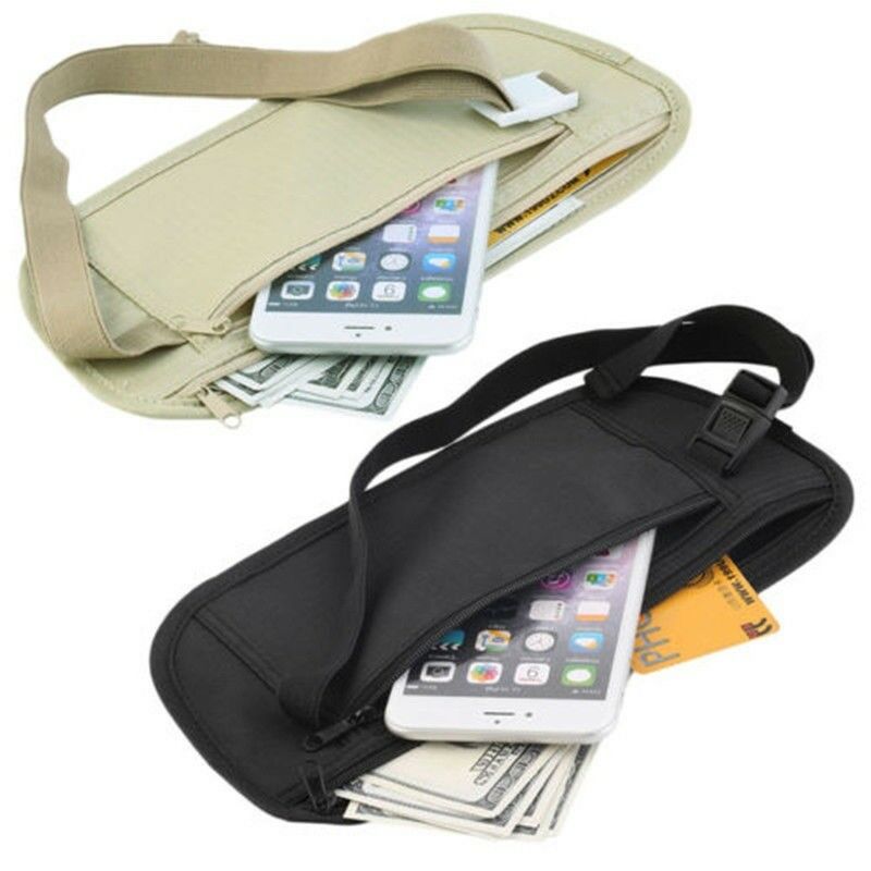 Invisible Money Passport ID card Waist Packs Waist Pouch Belt Bag Hidden Security Wallet Gifts for Travel Bag