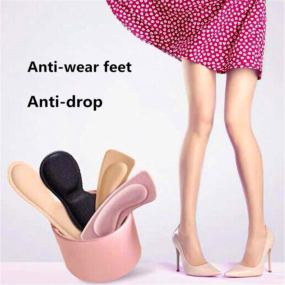 1 pair Protector Sticky Fabric Shoes Back Heel Inserts Insoles Pads Pain Relief Foot Care Inserts Suitable For All Kinds Shoes