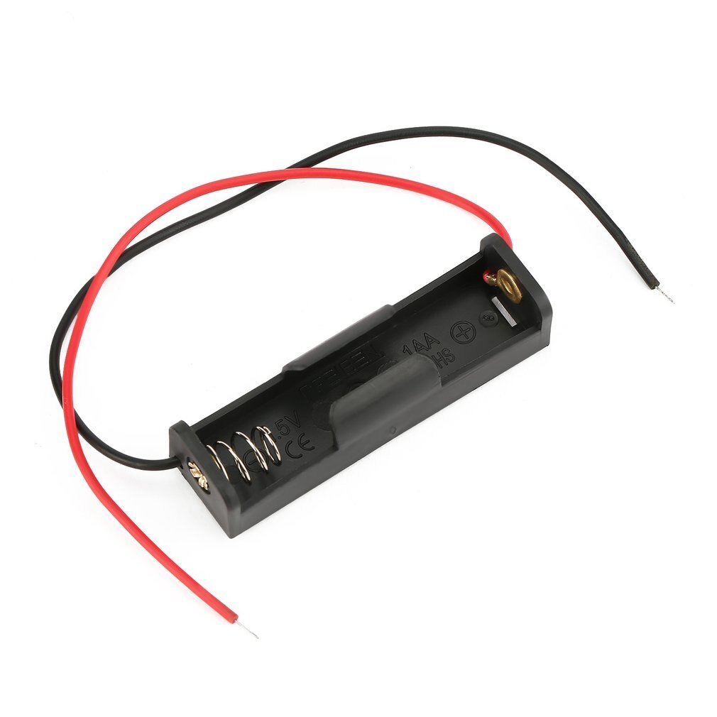 Plastic Battery Storage Case Box Holder for 1-AA Battery with 6'' Cable Lead Wholesale ACEHE