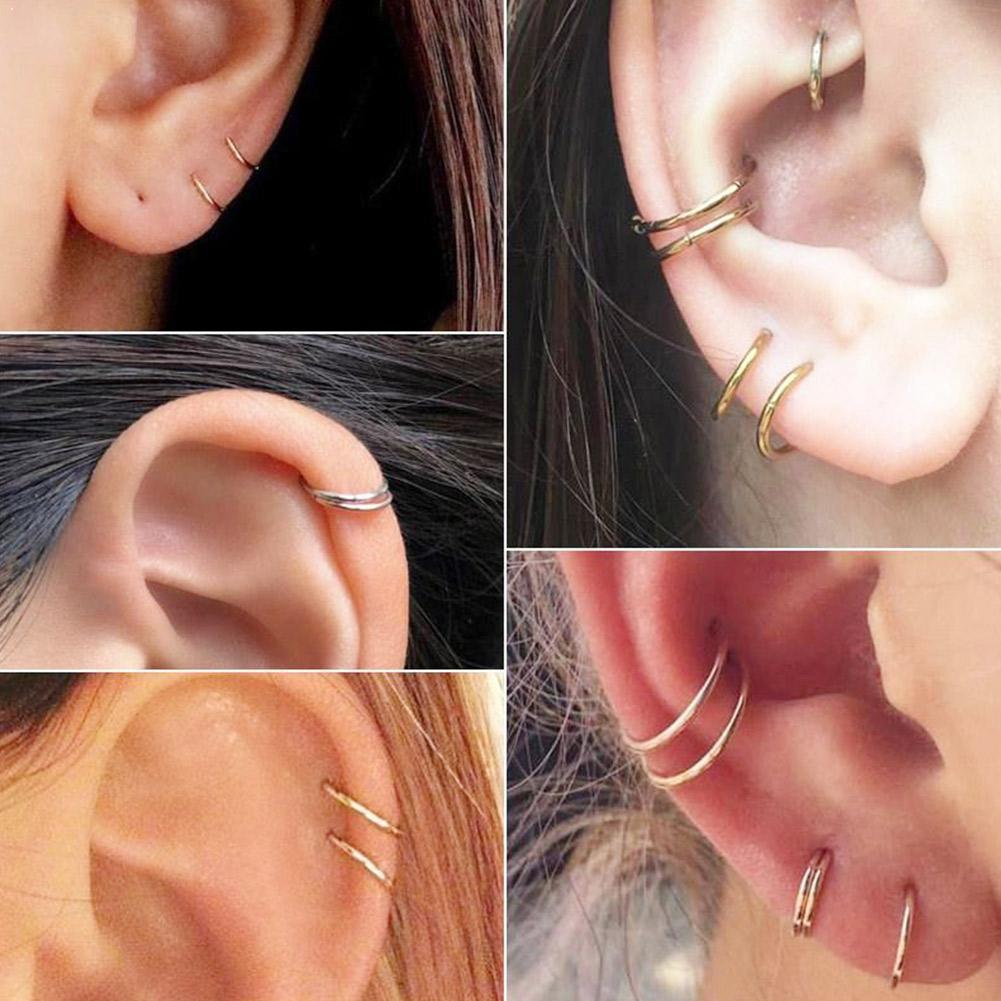 1 Pc Fashion Fake Nose Ring Septum Ring Hoop Cartilage Accessories Nose Piercing For Women Helix Small Tragus Ring L1G3