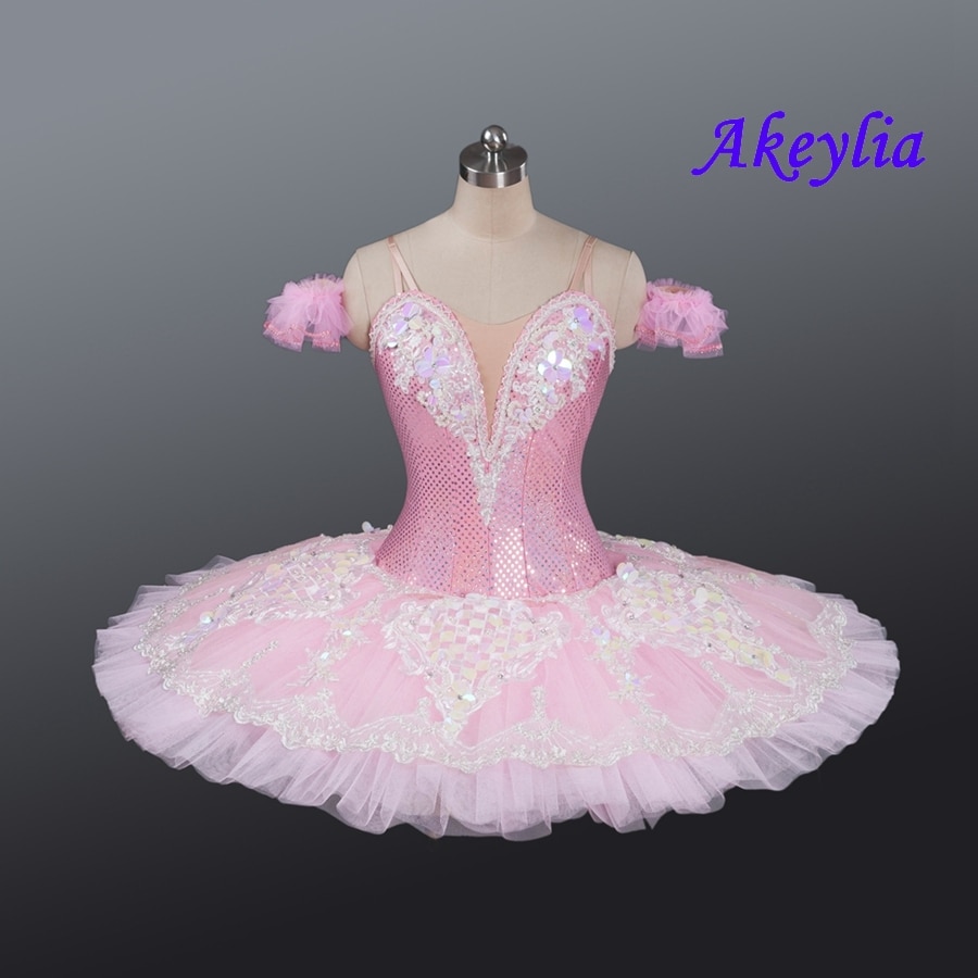 Light pink professional ballet tutu fairy for girls pancake tutu custom made YAGP classical ballet tutu ballerina costume JN0239