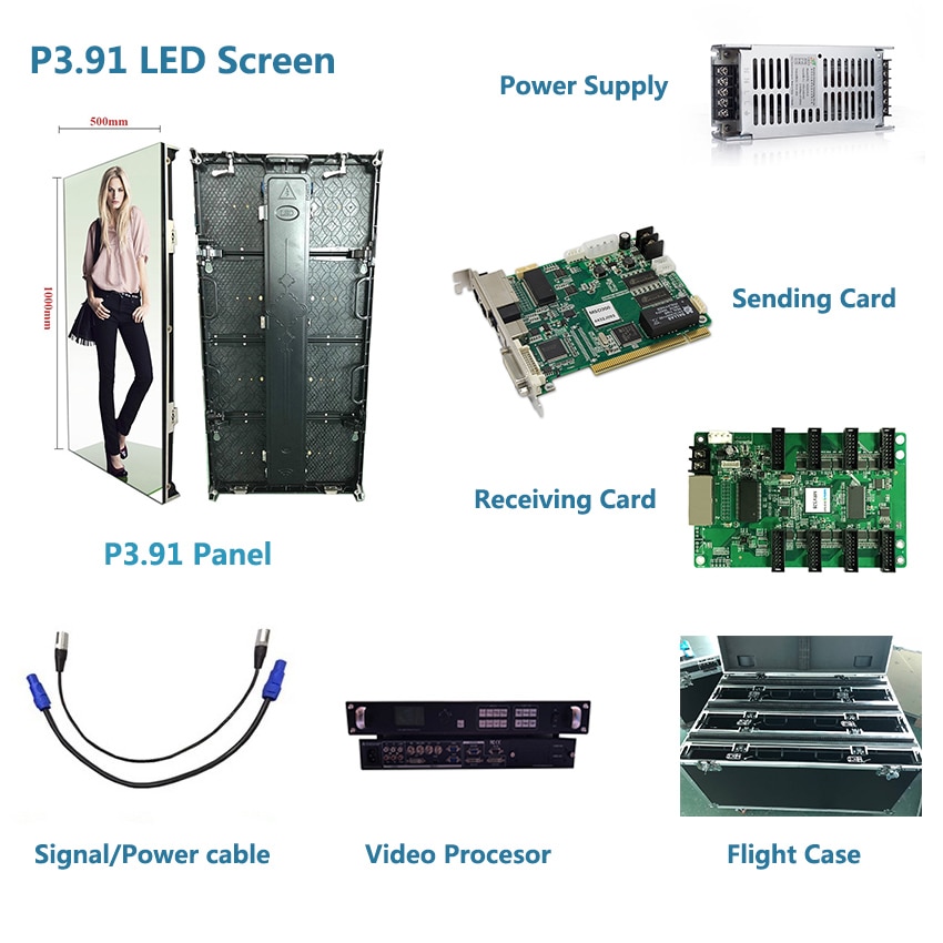 5x3meter Indoor P3.91 LED Display Die Casting Aluminum Cabinet, led Big Advertising Billboard Pantalla, LED Screen
