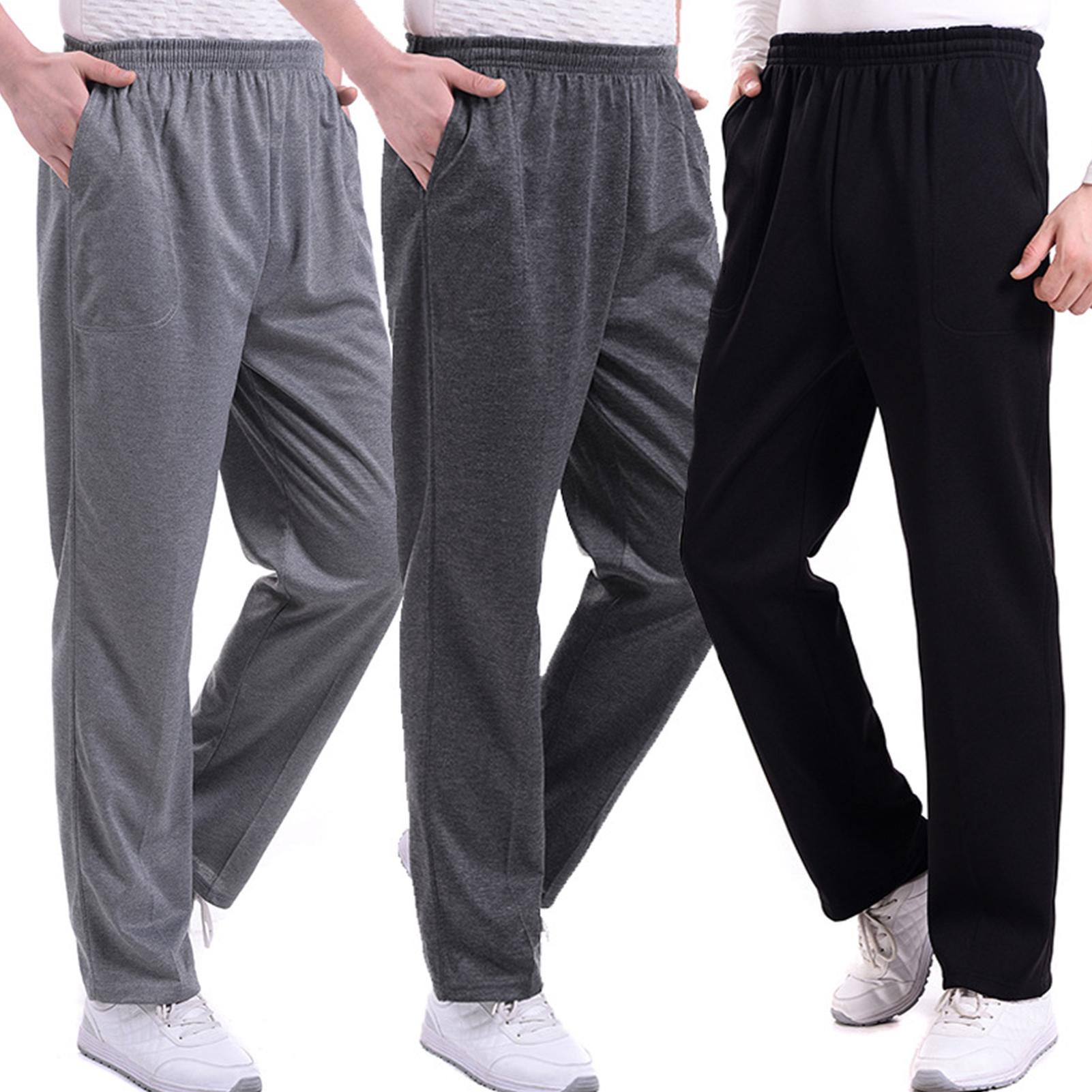 Men Autumn Summer Sports Running Pants Solid Color Pocket Loose Harem Pants Running Yoga Sports Sweatpants Trousers Sportswear