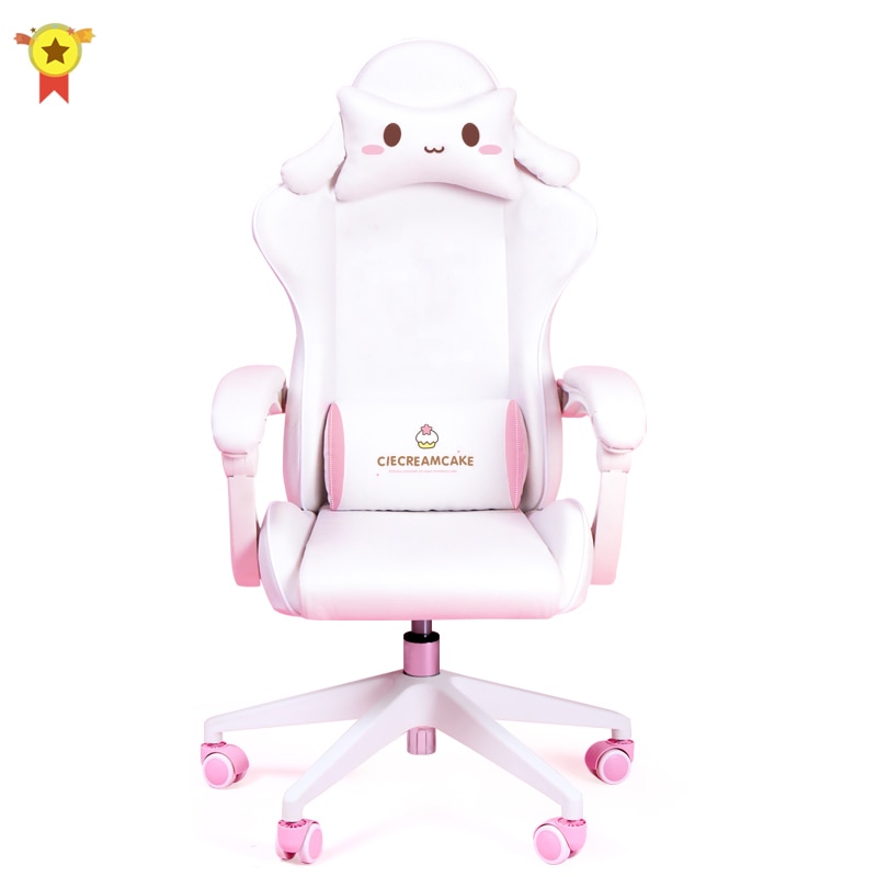 Cute cartoon chairs bedroom comfortable office computer chair home girls gaming chair swivel chair adjustable live gamer chairs