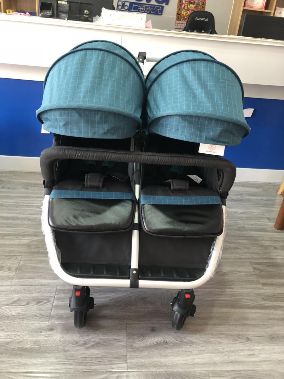 Shenma aluminum alloy twin baby stroller lightweight folding double sitting lying four-wheel shock absorber. Accessible elevator