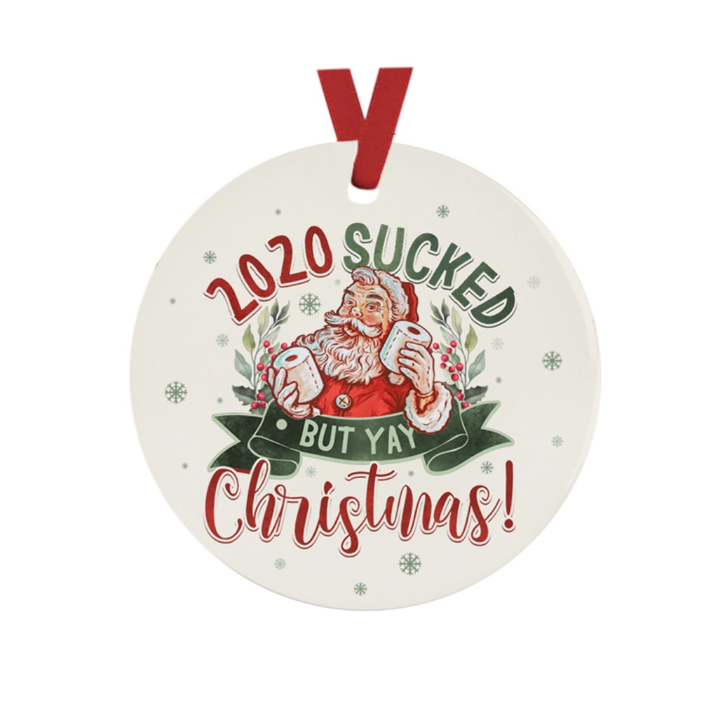 top selling product in 2020 Wearing Mask Ornaments,2020 Badly,But Merry Christmas Tree Decoration Wholesale Dropshipping