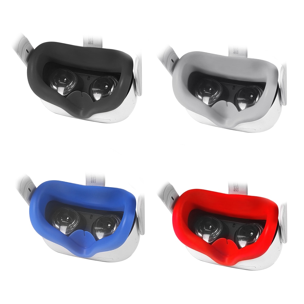 GOMRVR Oculus Quest 2 Protective Case Silicone VR Eye Mask Skin-friendly Anti-slip Light Leakage Protection Sleeve