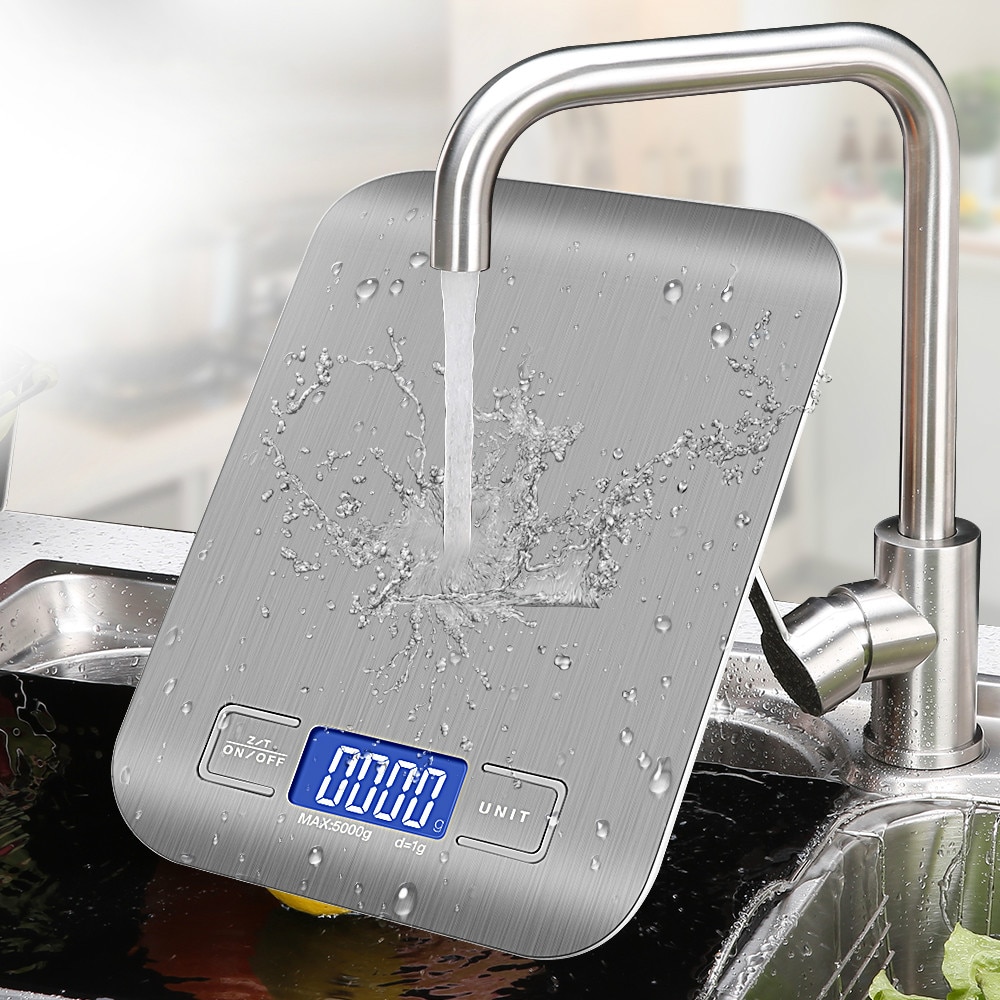 10kg/5kg Industrial / Kitchen Scale Stainless Steel Weighing Scale Food Diet Postal Balance Measuring Tool LCD Electronic Scales