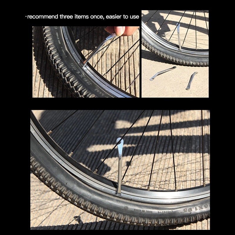 1pcs Cycling Bicycle Tyre Lever Bicycle Tire Pry Bar Stick Metal Tyre Lever Opener Repair Tool Cycling Accessories