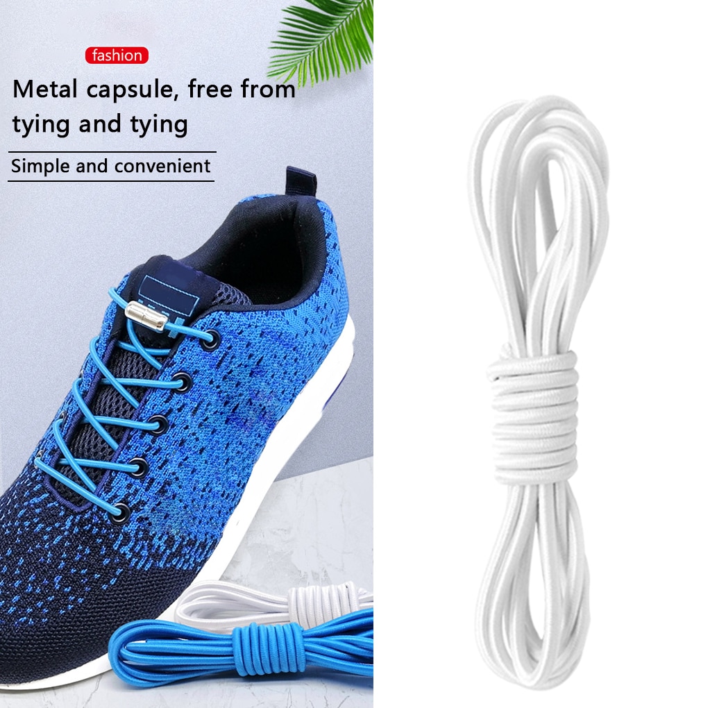 Shoelaces Elastic No Tie Buckle Type Shoelaces Kids Adult Quick Shoelaces Semicircle Shoestrings Metal Lock Sport Equipment New