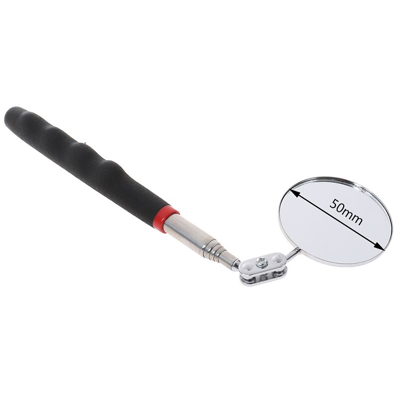 1Pc 30/50mm Inspection Mirror Car Telescopic Detection Lens Inspection Round Mirror Reflector Mirror 360 Repair Tool