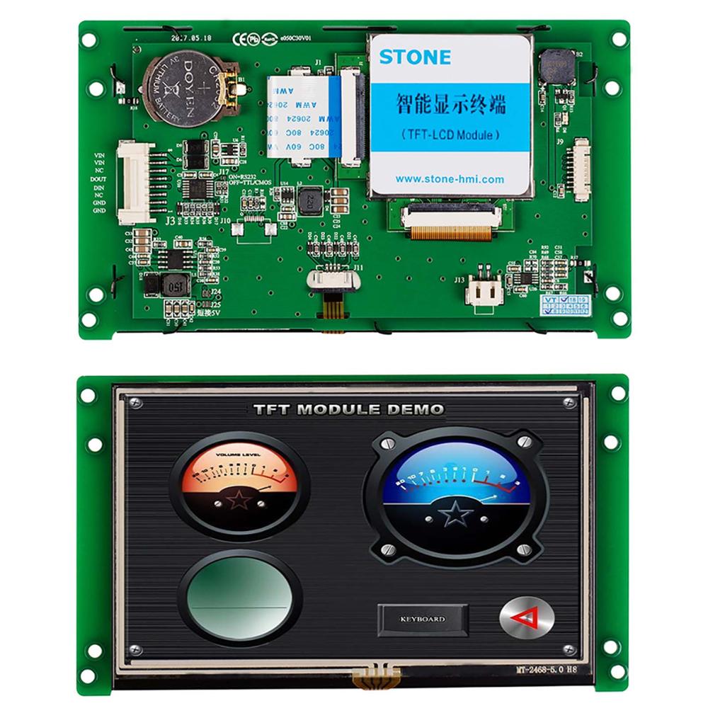 5.0 Inch LCD Display Module Controller with Touch Screen Support Any MCU/ Microcontroller 100PCS
