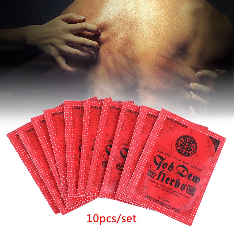 1/10Pcs Erection Penile Enlarge New Indian God Oil Wipes Delayed Premature Ejaculation Penile Sexual Wet Tissue Wipes for Men