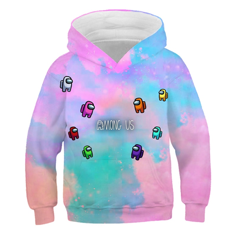 2020 Among Us Hoodie Kids Size Boys&Girls Long Sleeve Hooded Sweatshirts Children's Hoodies Street Style Games Harajuku Clothes