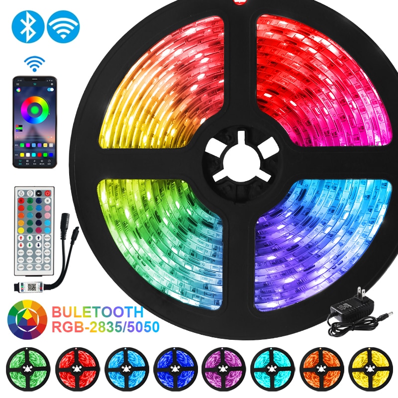 LED Strip Lights RGB 5050 Waterproof Flexible Ribbon DC 12V 2835SMD Wifi Tape Diode Bedroom Decoration luces Led Light Bluetooth
