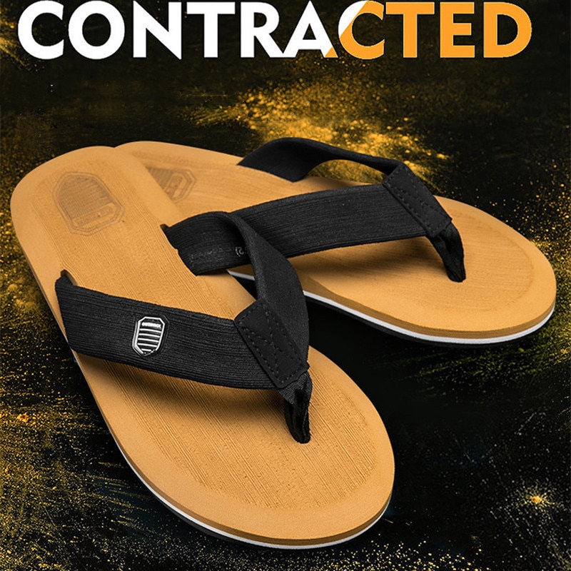 2021 New Arrival Summer Men Flip Flops High Quality Beach Sandals Anti-slip Zapatos Hombre Casual Shoes Wholesale A10