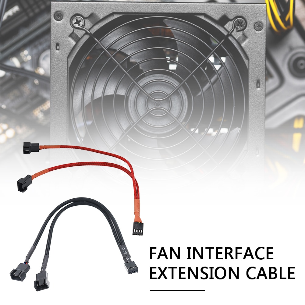 4 Pin Y Splitter Cable 4 Pin PWM Female to 3/4 Pin Motherboard CPU Fan PC Case Fan Extension Adapter Cable