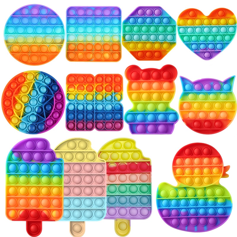 Push Pops Bubble Sensory Toy for Autism Squishy Stress Reliever Toys Adult Kid Funny Anti-stress Pops Fidget Toy Gift