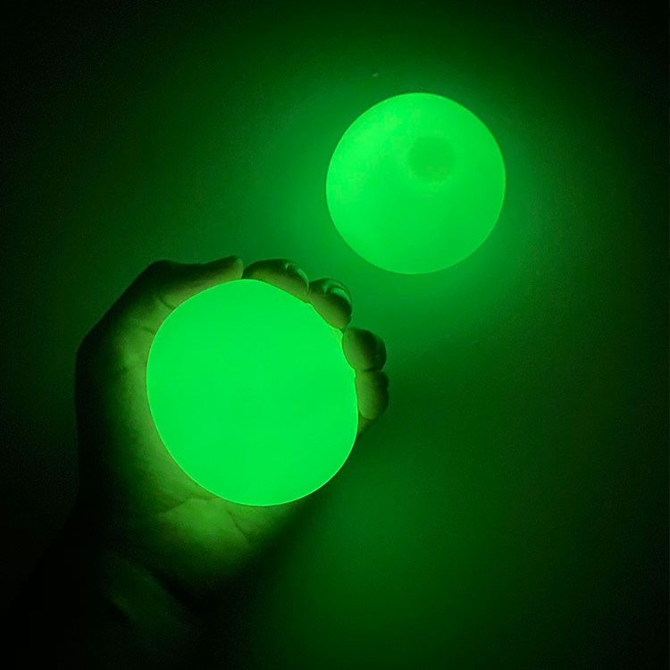 Stick Wall Ball Catch Throw Glow In The Dark Toys for Children Mini Luminous Stick Juggle Jump Wall Ball Games Sticky Squash