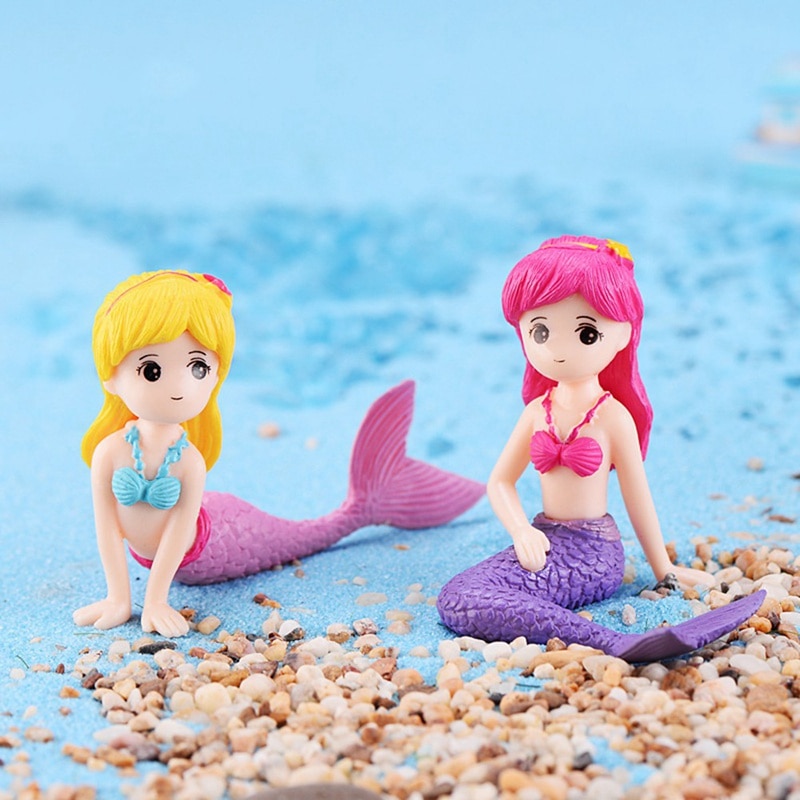 1pcs Aquarium Fish Tank Cute Little Mermaid Ornament Aquarium Fish Tank Desk Decoration Accessories Pet Accessories Garden Decor