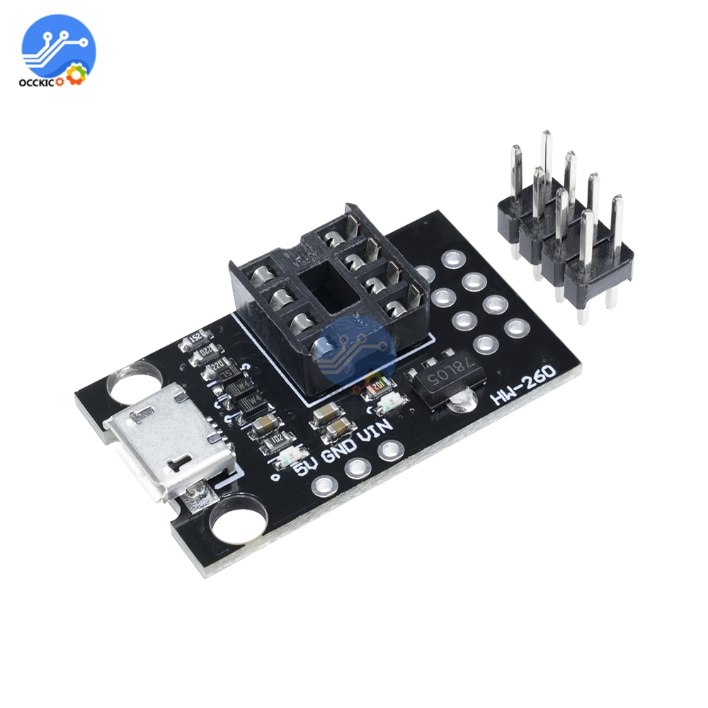 Micro USB ATiny Development Programmer Board for ATtiny13A/ATtiny25/ATtiny85/ for ATtiny13A/ATtiny25/ATtiny85/ATtiny45 DIY kit