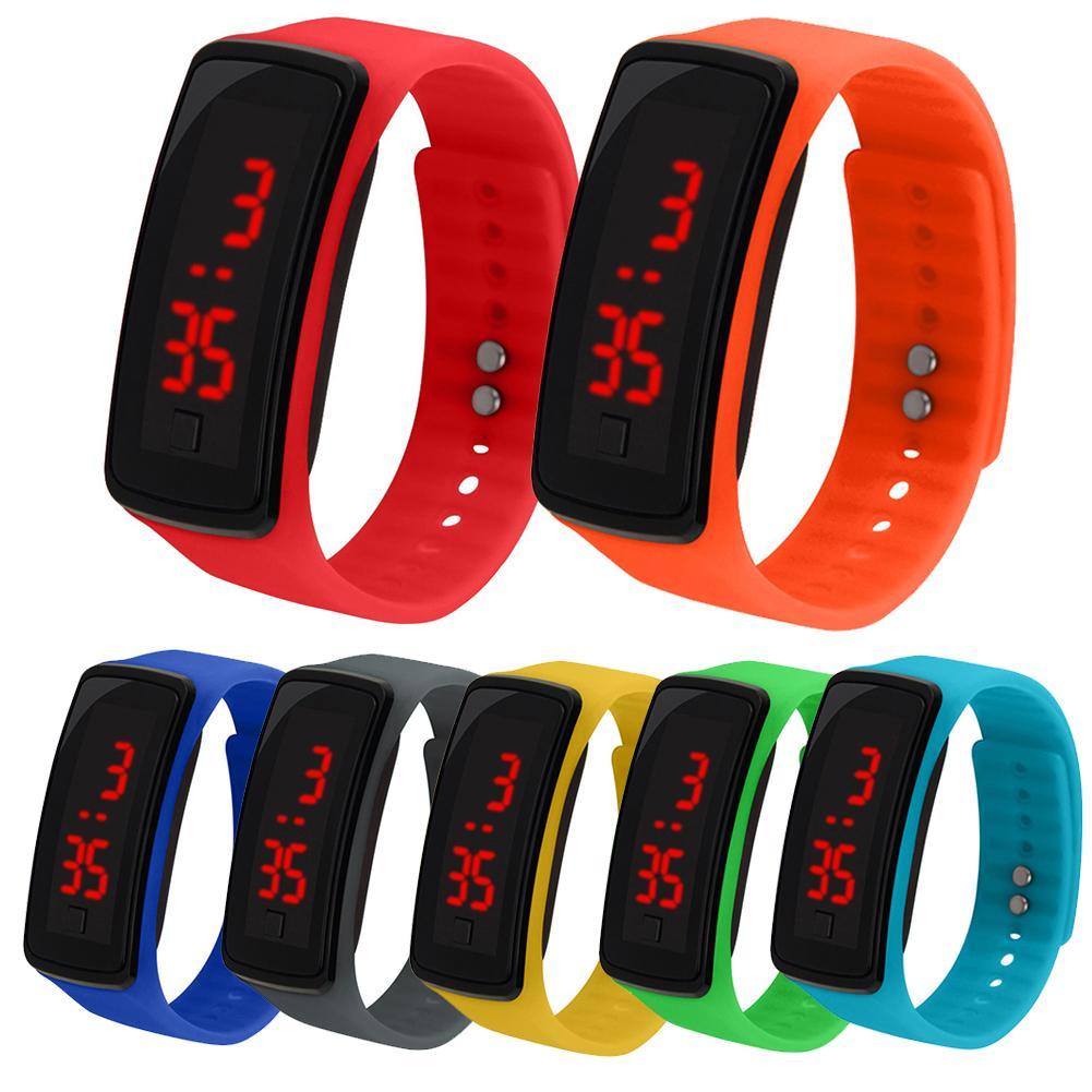 Kids Bracelet Watch Silicone Adjustable Band LED Screen Electronic Sport Digital Wrist Clock Watch Bracelet Kids For Girls Boys