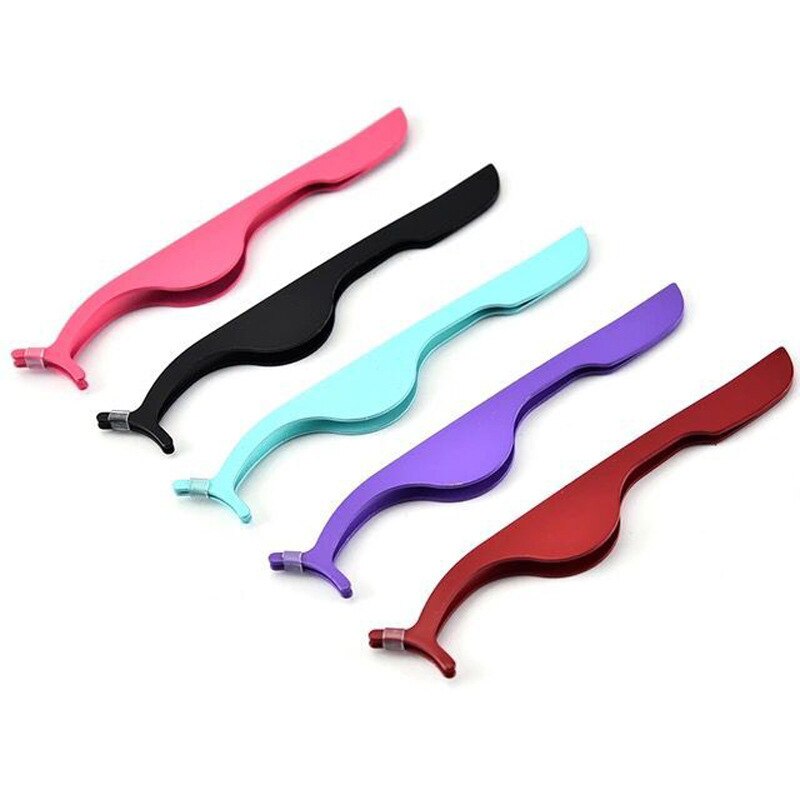 1pc False Eyelash Tweezers Extension Eyelash Applicator Curling Eyelash Auxiliary Tweezers Makeup False Eyelash Tweezers Tools