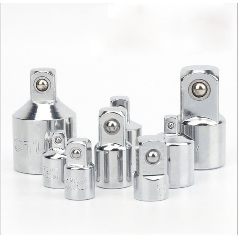 1/4" 3/8" 1/2" Drive Socket Ratchet Converter Adapter Reducer CR-V Steel Small Socket Tools for Car Bicycle Garage Repair Tools