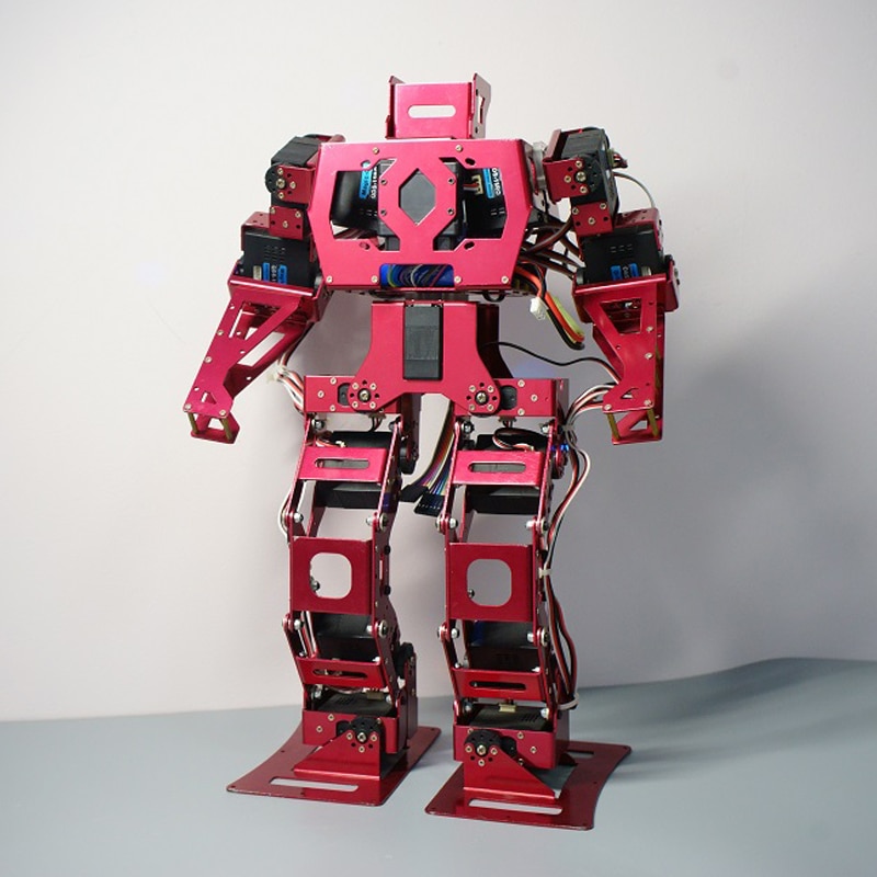 Arduino Program Metal 15 Dof Biped Robot With Digital Steering Gear Humanoid Robot Fighting Robot Remote Control Battle