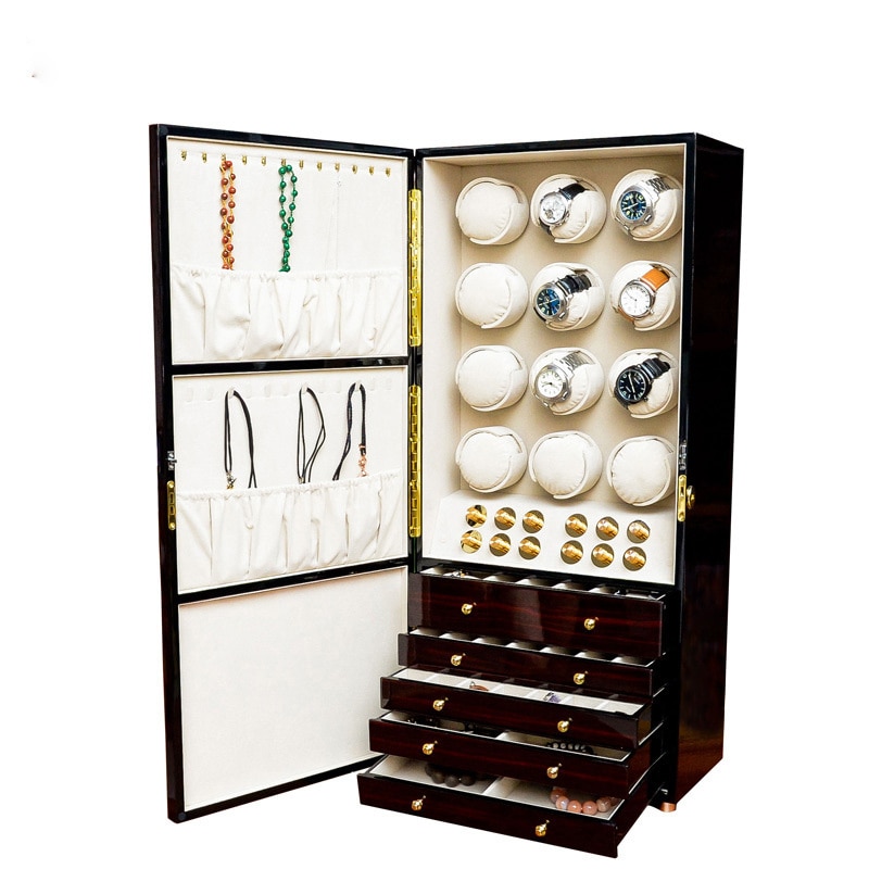 12 slots High Class Motor Watch Shaker Watch Winder Case Holder Display wooden watch winder box 200911-11