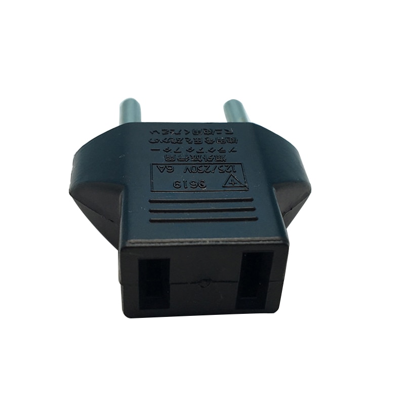 Plug Adapter USA US To EU Europe Travel Charger Power Adapter Plug Converter Adapter Europlug Wall Adaptor Europe Black
