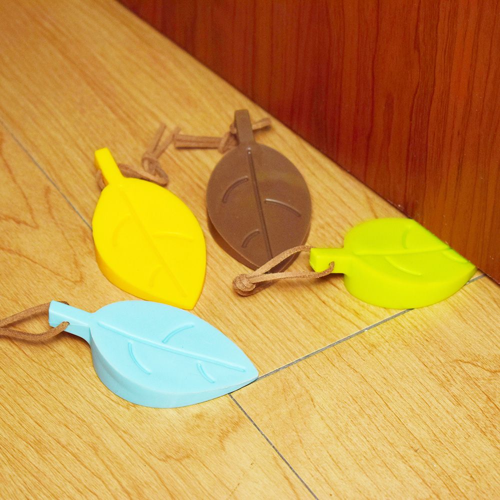 Creative Doorstops Wedge Protection Door Stop Children Anti-pinch Hand Novelty Stopper Creative Leaf Silica Gel Door Block