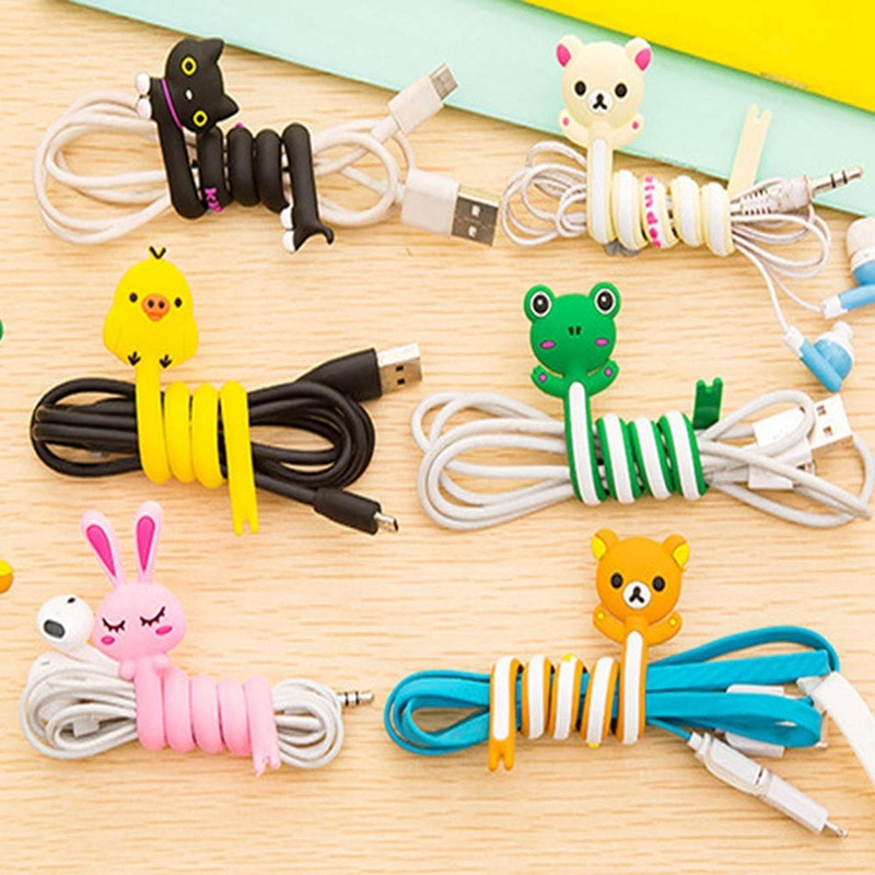 1PC Animal Cable Protector Winder Cable Organizer Data line management For USB Charging Data Wire Protection Cover Protect Case