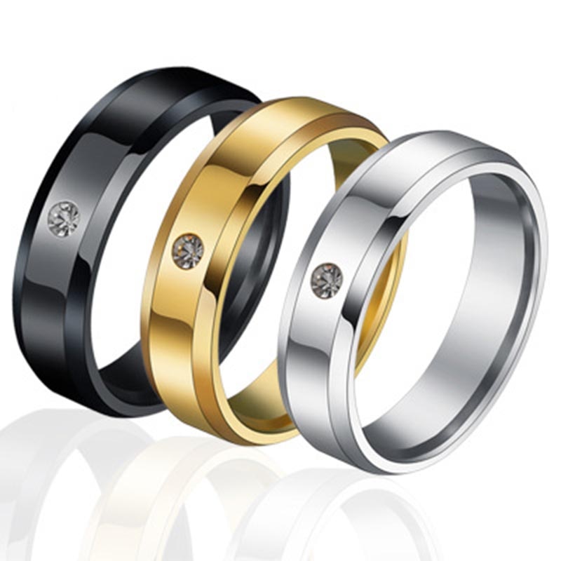 Charm Personalized Name Ring Stainless Steel Engraved Letter Rings Men Women 6 Color Couple Finger Ring Party Wedding Gift