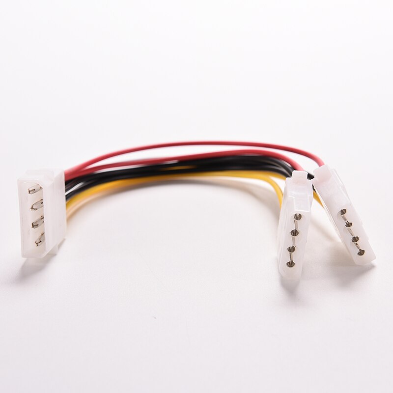 New Computer 4 Pin IDE 1-to-2 Power Supply Y Splitter Cable 4 Pin IDE Power Splitter 1 Male to 2 Female Cable