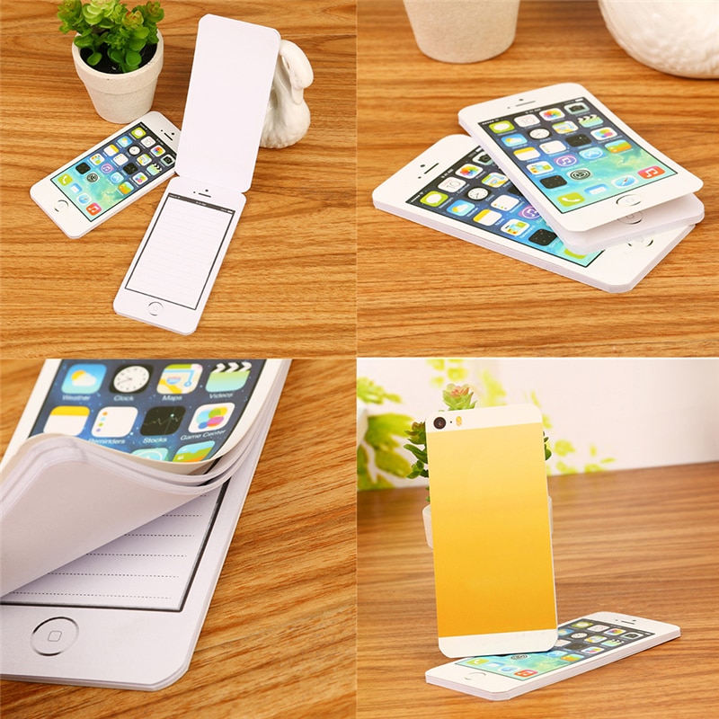 1 Pcs Memo Pad Sticky Note Paper Creative Cell Phone Shaped Notebook Note Pad Office Supplies Stationery Gift
